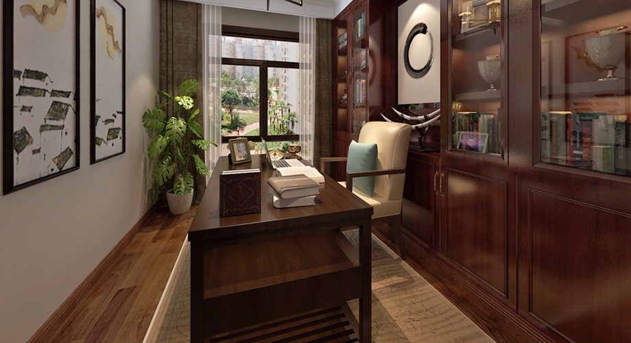 石家莊裝修案例融創中心 中式風格 137平