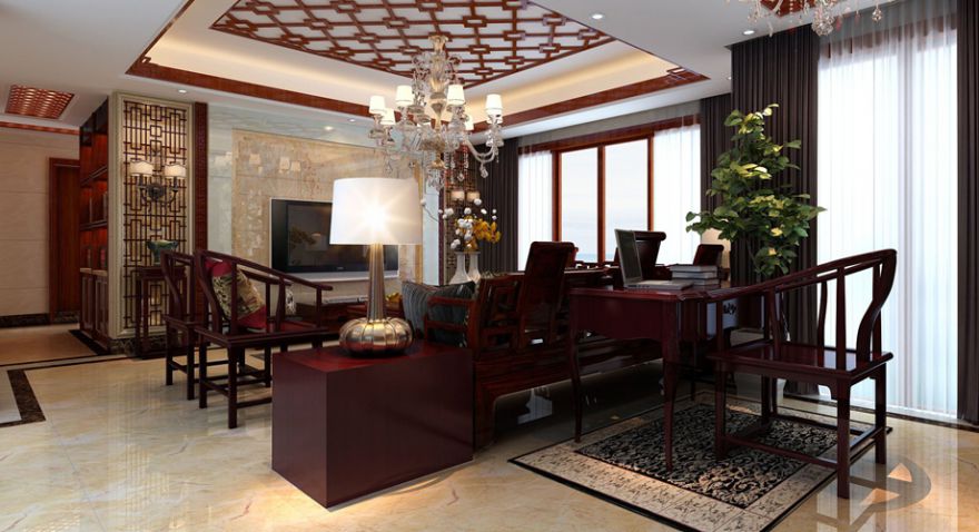 天海·博雅盛世 中式風(fēng)格 117平